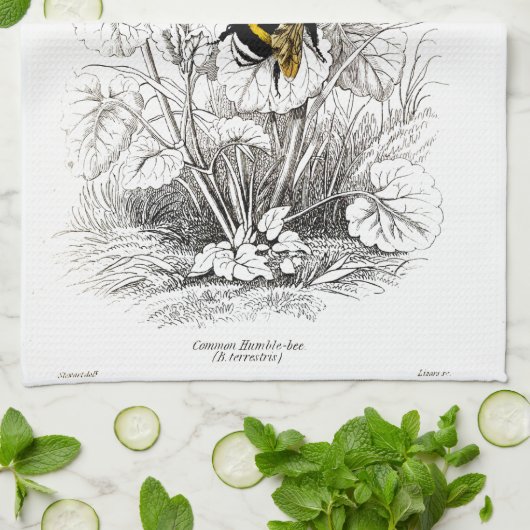 Bumble bijen theedoek (Gevouwen)