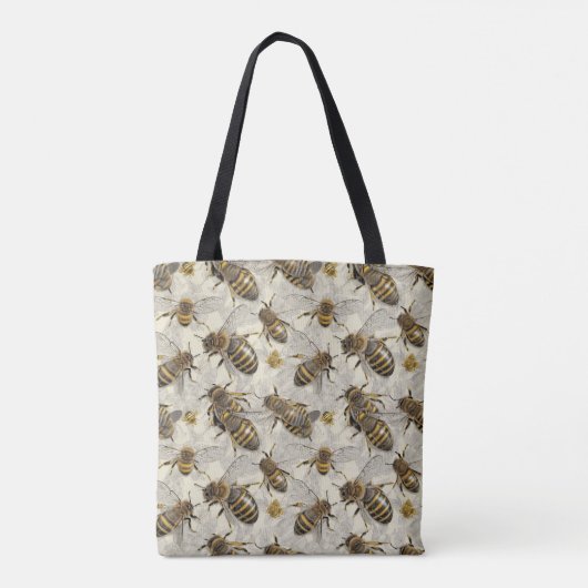 Bumble bijen tote bag (Achterkant)
