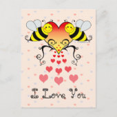 Bumble bijen waar ik van hou briefkaart (Voorkant)