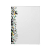 Bumble bijen White Daisies en Black Polka Dots Notitieblok (Linkerzijde)