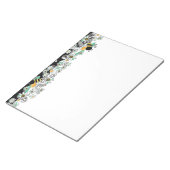 Bumble bijen White Daisies en Black Polka Dots Notitieblok (Schuin)