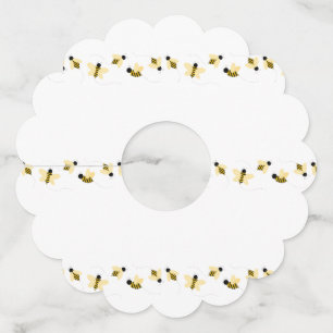 Bumble bijen wijnglaslabel