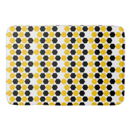 Bumble Black Yellow Geometric Hexagram Hex Patroon Badmat