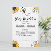 Bumble Honey Baby shower voorspellingen activiteit Briefpapier (Staand voorkant)