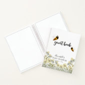 Bumble/Honey Bee Baby shower White Guest Book Notitieboek (Binnen)