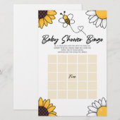 Bumble Honey Bee Bingo Baby shower spel Briefpapier (Voorkant / Achterkant)