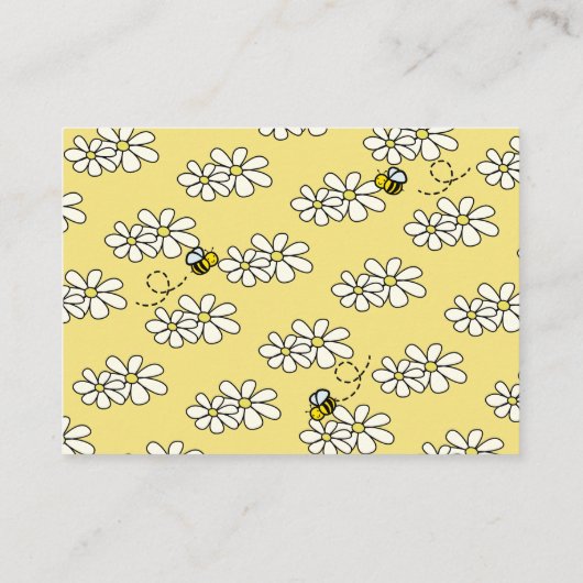 Bumble / Honey Bee Daisy Neem alsjeblieft een boek Informatiekaartje (Achterkant)