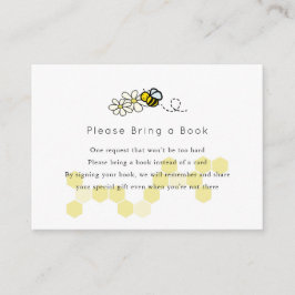 Bumble / Honey Bee Daisy White Neem een boek mee Informatiekaartje