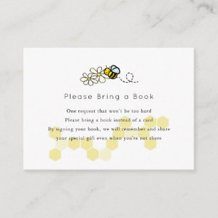 Bumble / Honey Bee Daisy White Neem een boek mee Informatiekaartje