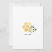 Bumble Honey Bee viering van het leven Memorial Kaart (Achterkant)