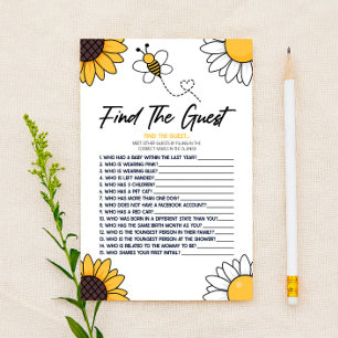 Bumble Honey Bee Vind het gast Baby shower spel Briefpapier