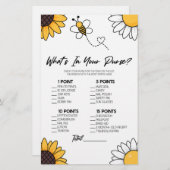 Bumble Honey Bee Wat is er in Purse Baby shower sp Briefpapier (Voorkant / Achterkant)