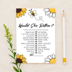 Bumble Honey Bee Zou Zeer Eerder Baby Shower Spel Briefpapier