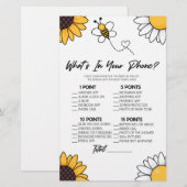 Bumble honing bij in je telefoon Baby shower spel Briefpapier (Voorkant / Achterkant)