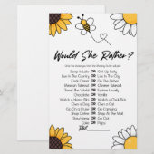 Bumble honing bij wil ze liever Baby shower spel Briefpapier (Voorkant / Achterkant)