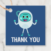 Bumble Nums Space Verjaardag Bedankt Bedankjes Labels (Voorkant)