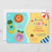 Bumble Nums Summer Pool Party Verjaardag Kaart (Voorkant)