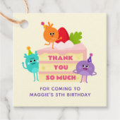 Bumble Nums Verjaardagstaart Bedankt Bedankjes Labels (Voorkant)