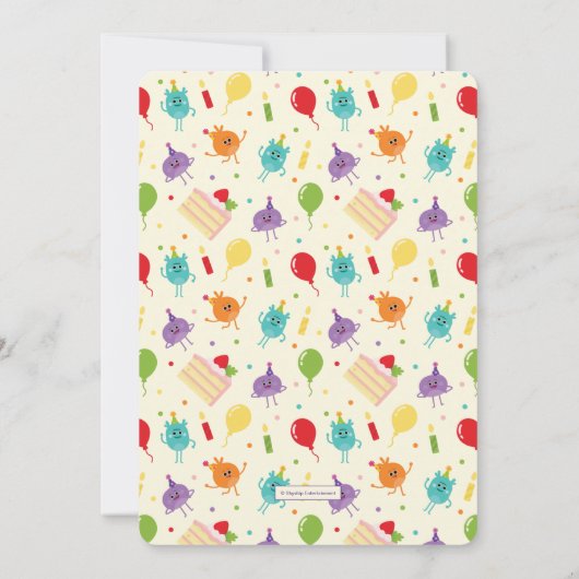 Bumble Nums Verjaardagstaart Kaart (Achterkant)