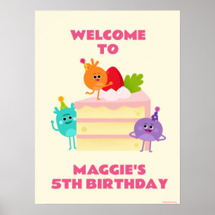 Bumble Nums Verjaardagstaart Welkom Poster
