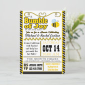 Bumble of Joy Baby shower Invitation Kaart (Staand voorkant)