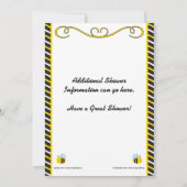 Bumble of Joy Baby shower Invitation Kaart (Achterkant)