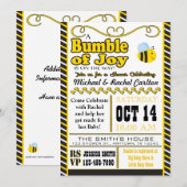 Bumble of Joy Baby shower Invitation Kaart (Voorkant / Achterkant)