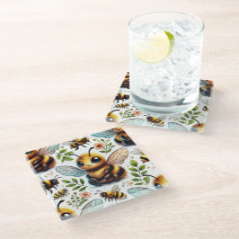 Bumble of Joy Glazen Onderzetter