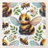 Bumble of Joy Glazen Onderzetter (Voorkant)