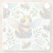 Bumble of Joy Glazen Onderzetter (Achterkant)