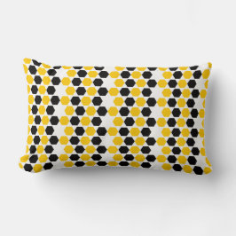 Bumble Zwart Geel Geometrisch Hexagram Hex Patroon Kussen