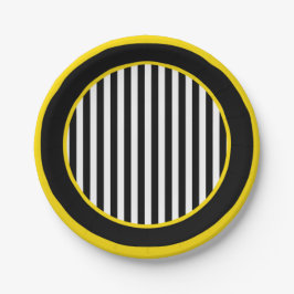 Bumble Zwart Wit Geel Bij Thema Baby Borrel Papieren Bordje