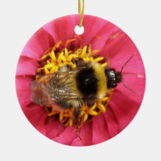 Bumblebee Aangepaste verjaardag Keramisch Ornament (Voorkant)