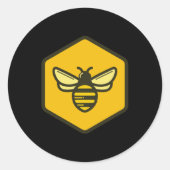Bumblebee afbeelding ronde sticker (Voorkant)