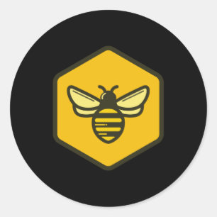 Bumblebee afbeelding ronde sticker
