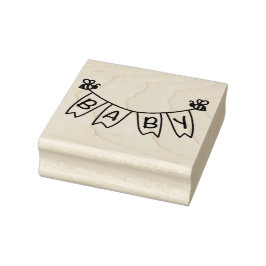 Bumblebee Baby Banner Rubberstempel