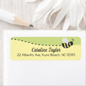 Bumblebee Baby shower Adreslabel, Colorblock Etiket (Insitu)
