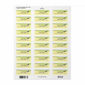 Bumblebee Baby shower Adreslabel, Colorblock Etiket (Full Sheet)