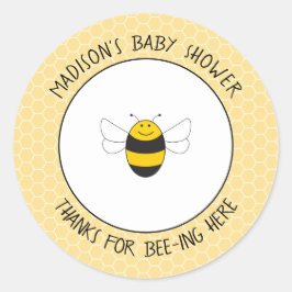 Bumblebee baby shower dank je stickers voor je gun