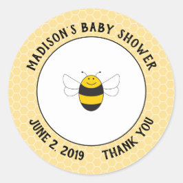 Bumblebee baby shower dank je stickers voor je gun