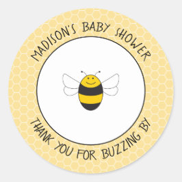 Bumblebee baby shower dank je stickers voor je gun