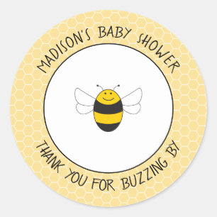 Bumblebee baby shower dank je stickers voor je gun
