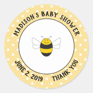 Bumblebee baby shower dank je stickers voor je gun