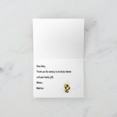 Bumblebee baby shower dank u kaart (Binnen)