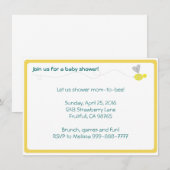 Bumblebee Baby shower gele trim Kaart (Voorkant / Achterkant)