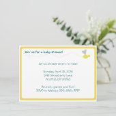 Bumblebee Baby shower gele trim Kaart (Staand voorkant)