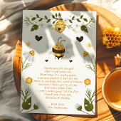 Bumblebee Baby shower Hartelijk dank Bedankkaart