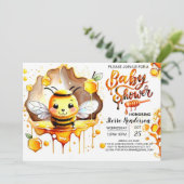 Bumblebee Baby shower Kaart (Staand voorkant)