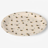 Bumblebee Baby shower Papieren Bordje (Gekanteld)