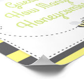 Bumblebee Baby shower raad hoeveel spelcode Poster (Hoek)